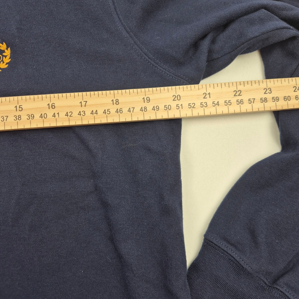 Lauren Ralph Lauren Navy Mock Neck Long Sleeve Shirt L Embroidered Crest Vtg Y2K - Picture 8 of 9